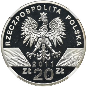 20 złotych 2011 Borsuk - NGC PF70 ULTRA CAMEO