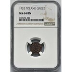 1 grosz 1932 - NGC MS64 BN