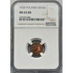 1 grosz 1938 - NGC MS65 RB