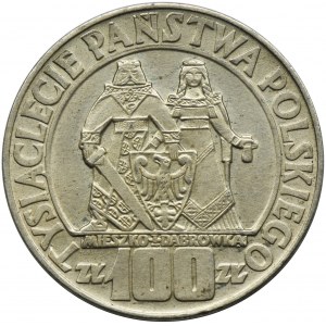 100 złotych 1966, Mieszko i Dąbrówka - Destrukt - zanikający monogram