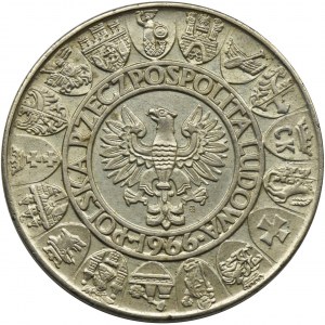 100 złotych 1966, Mieszko i Dąbrówka - Destrukt - zanikający monogram