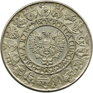 100 złotych 1966, Mieszko i Dąbrówka - Destrukt - zanikający monogram
