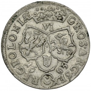 Jan III Sobieski, Szóstak Bydgoszcz 1683 TLB - odmiana z herbem Leliwa