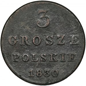 3 polish groschen Warsaw 1830 FH