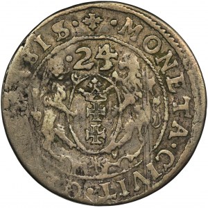 Sigismund III Vasa, 1/4 Thaler Danzig 1624/3 - PR•