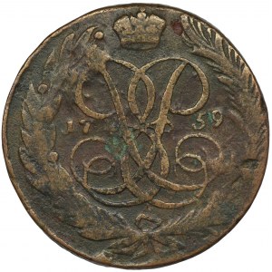 Rosja, Elżbieta, 5 kopiejek Jekaterinburg 1759