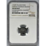 Polish Kingdom, 1 pfennig 1918 - NGC AU DETAILS