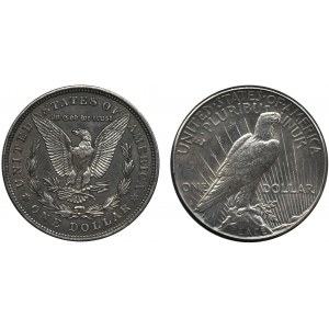 Lot dollars, USA (2 pcs.) - Morgan and Peace