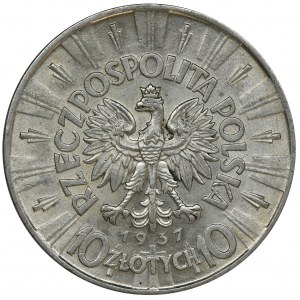 Piłsudski, 10 złotych 1937 - RZADSZY