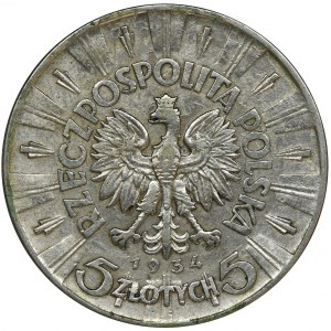 Piłsudski, 5 złotych 1934