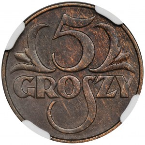 5 groszy 1931 - NGC AU58 BN