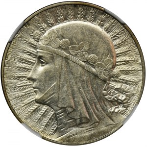 Queen Jadwiga, 5 zlotych Warsaw 1933 - NGC AU55