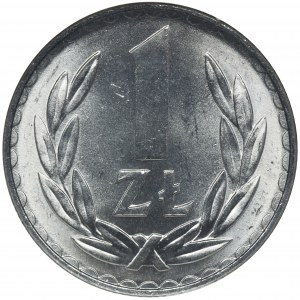 1 złoty 1975 bez znaku - NGC MS66