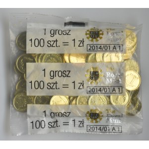 1 grosz 2013 - Worek menniczy (100 szt.) - Royal Mint