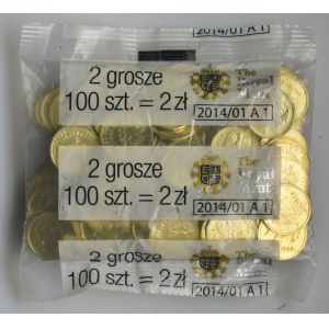 2 grosze 2013 - Worek menniczy (100 szt.) - Royal Mint