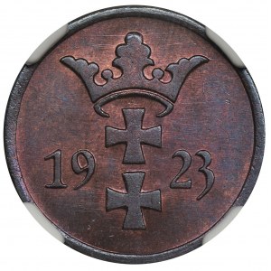 Wolne Miasto Gdańsk, 2 fenigi 1923 - NGC MS64 RB