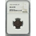 Wolne Miasto Gdańsk, 2 fenigi 1923 - NGC MS64 RB