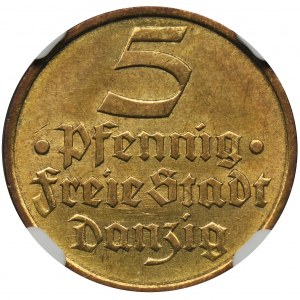Free City of Danzig, 5 pfennig 1932 - NGC MS65
