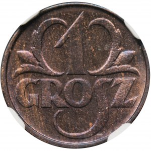 1 grosz 1933 - NGC MS64 RB