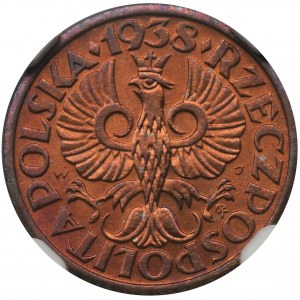 1 grosz 1938 - NGC MS66 RD