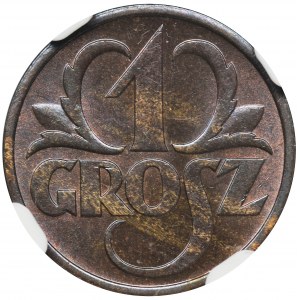 1 grosz 1939 - NGC MS64 RB