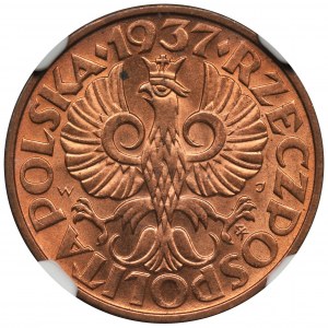2 grosze 1937 - NGC MS65 RD