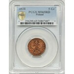 5 groszy 1938 - PCGS MS65 RD