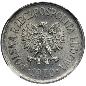 1 złoty 1970 - NGC MS64 - RZADSZY