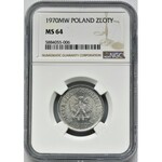 1 złoty 1970 - NGC MS64 - RZADSZY