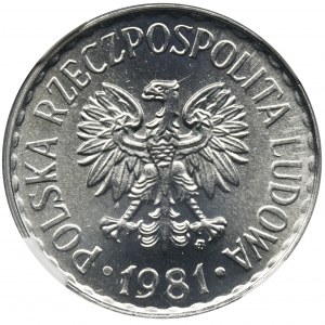 1 złoty 1981 - NGC MS66