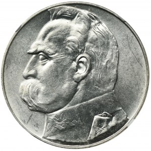 Piłsudski, 10 złotych 1936 - NGC MS62