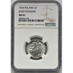 Piłsudski, 2 złote 1934 - NGC MS61