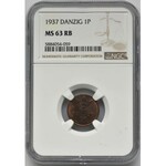 Wolne Miasto Gdańsk, 1 fenig 1937 - NGC MS63 RB