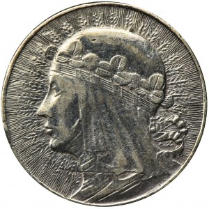 Głowa Kobiety, 2 złote 1933 - fałszerstwo z epoki