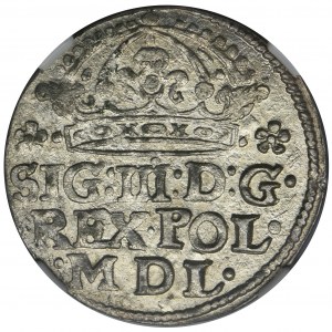 Sigismund III Vasa, Groschen Krakau 1614 - NGC MS64