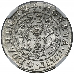 Sigismund III Vasa, 1/4 Thaler Danzig 1623 - PR - NGC MS62