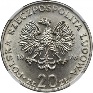 20 złotych 1976 Nowotko - NGC MS67 - bez znaku