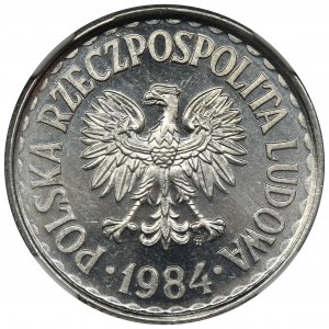 1 złoty 1984 - NGC MS64 PL - jak lustrzanka