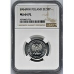 1 złoty 1984 - NGC MS64 PL - jak lustrzanka