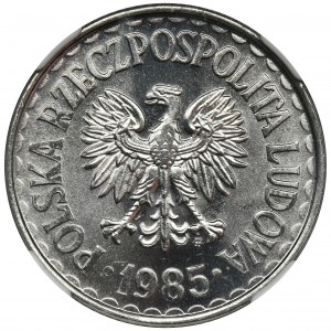 1 złoty 1985 - NGC MS66