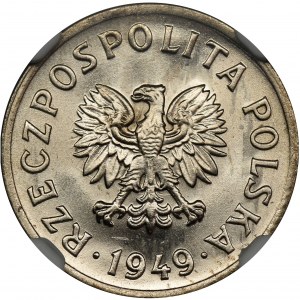 10 groszy 1949 Miedzionikiel - NGC MS66