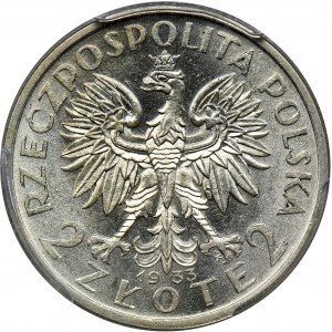 Głowa Kobiety, 2 złote 1933 - PCGS MS63