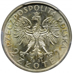 Głowa Kobiety, 2 złote 1934 - PCGS MS62