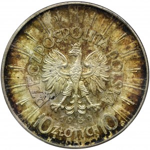 Pilsudski, 10 zloty 1939 - PCGS MS64