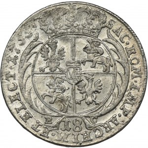 Augustus III of Poland, 18 Groschen Leipzig 1755 EC