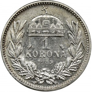 Węgry, Franciszek Józef I, 1 korona Kremnica 1915