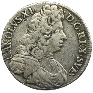 Szwecja, Karol XI, 2 marki Sztokholm 1695
