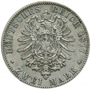 Niemcy, Królestwo Prus, Wilhelm I, 2 marki Berlin 1877 A