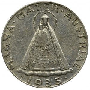 Austria, I Republika, 5 szylingów Wiedeń 1935 - Magna Mater
