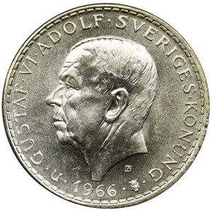 Sweden, Gustaf VI Adolf, 5 korona Stockholm 1966